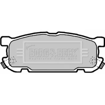 Jeu de 4 plaquettes de frein arrière BORG & BECK BBP1818