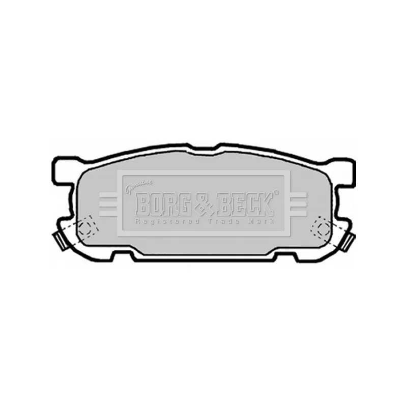 Jeu de 4 plaquettes de frein arrière BORG & BECK BBP1818
