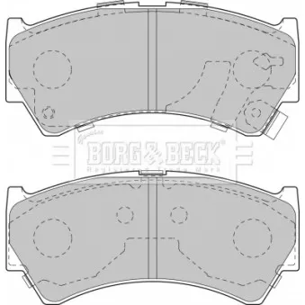Jeu de 4 plaquettes de frein avant BORG & BECK BBP1827