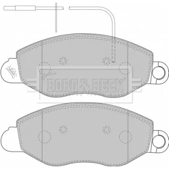 Jeu de 4 plaquettes de frein avant BORG & BECK BBP1850