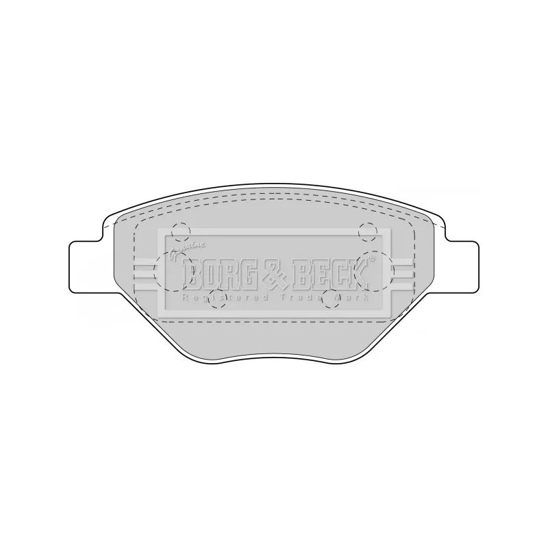 Jeu de 4 plaquettes de frein avant BORG & BECK BBP1851