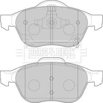 Jeu de 4 plaquettes de frein avant BORG & BECK BBP1857
