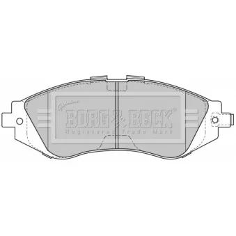 Jeu de 4 plaquettes de frein avant BORG & BECK BBP1881