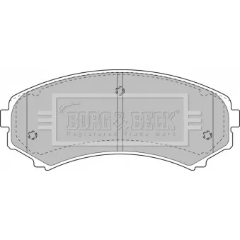 Jeu de 4 plaquettes de frein avant BORG & BECK BBP1891
