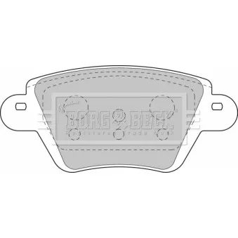 Jeu de 4 plaquettes de frein arrière BORG & BECK BBP1892