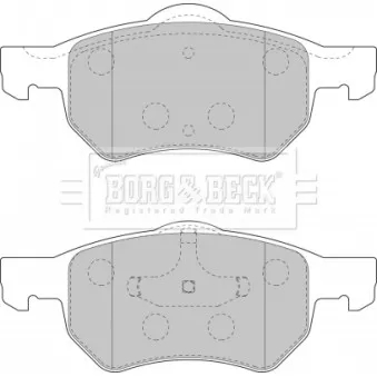 Jeu de 4 plaquettes de frein avant BORG & BECK BBP1902
