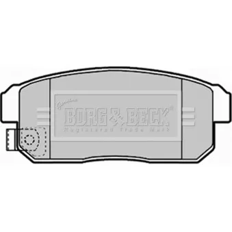 Jeu de 4 plaquettes de frein arrière BORG & BECK BBP1921