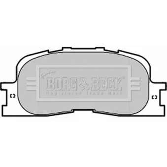 Jeu de 4 plaquettes de frein arrière BORG & BECK BBP1952