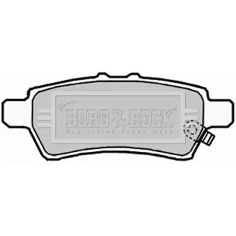 Jeu de 4 plaquettes de frein arrière BORG & BECK BBP2006