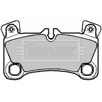 Jeu de 4 plaquettes de frein arrière BORG & BECK BBP2092