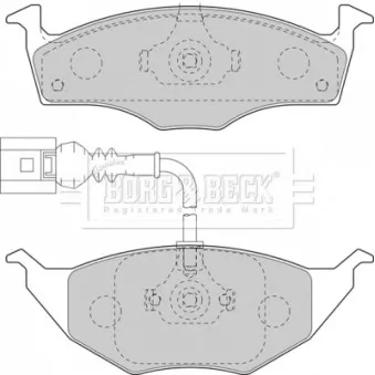 Jeu de 4 plaquettes de frein avant BORG & BECK BBP2129