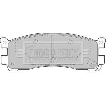 Jeu de 4 plaquettes de frein arrière BORG & BECK BBP2135