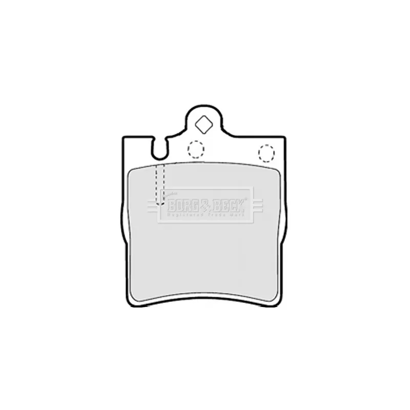 Jeu de 4 plaquettes de frein arrière BORG & BECK BBP2161