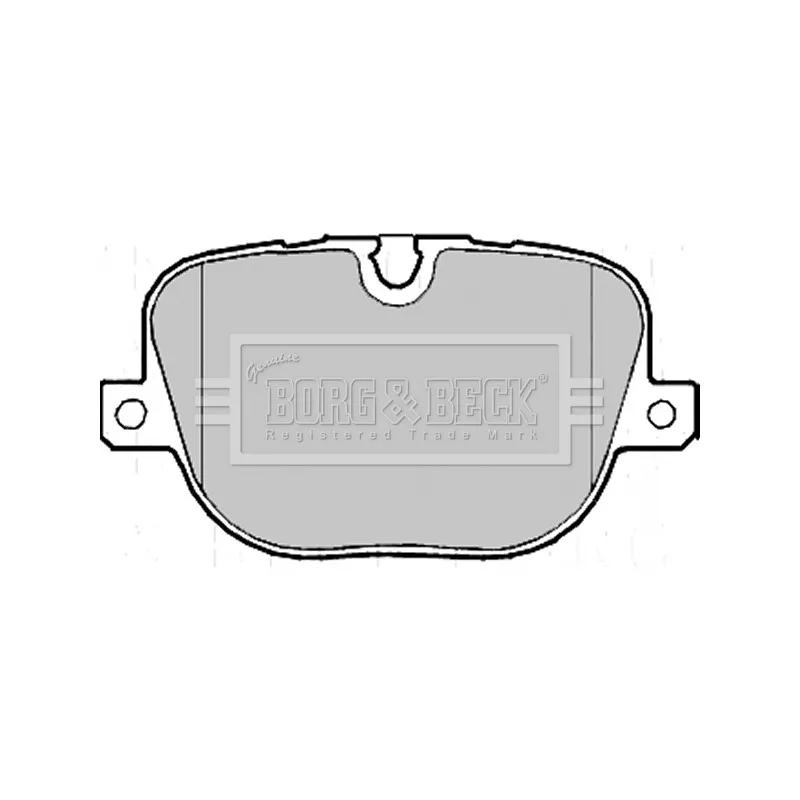 Jeu de 4 plaquettes de frein arrière BORG & BECK BBP2215