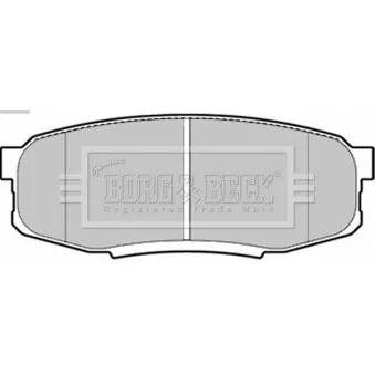 Jeu de 4 plaquettes de frein arrière BORG & BECK BBP2244