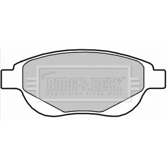 Jeu de 4 plaquettes de frein avant BORG & BECK BBP2287