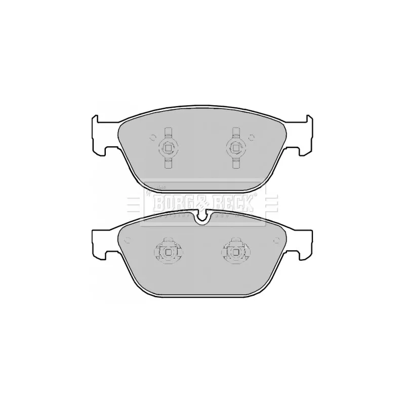 Jeu de 4 plaquettes de frein avant BORG & BECK BBP2293