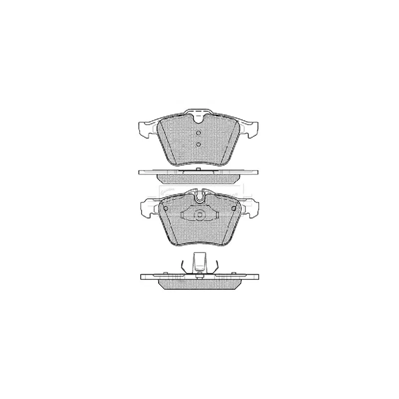 Jeu de 4 plaquettes de frein avant BORG & BECK BBP2444