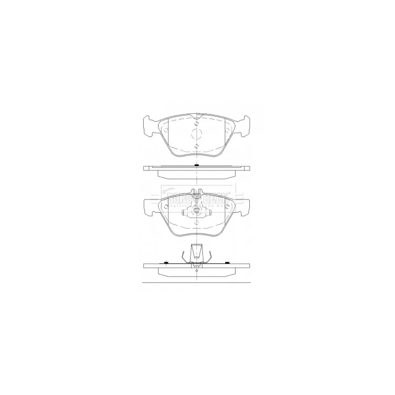 Jeu de 4 plaquettes de frein avant BORG & BECK BBP2488