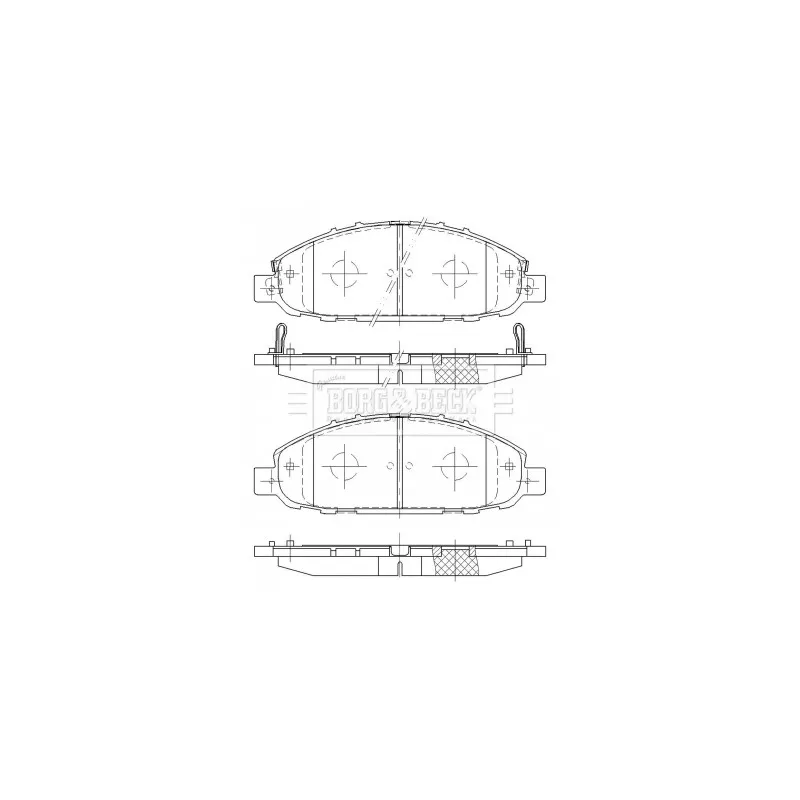 Jeu de 4 plaquettes de frein avant BORG & BECK BBP2522
