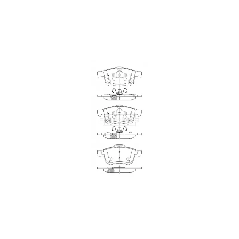 Jeu de 4 plaquettes de frein avant BORG & BECK BBP2529