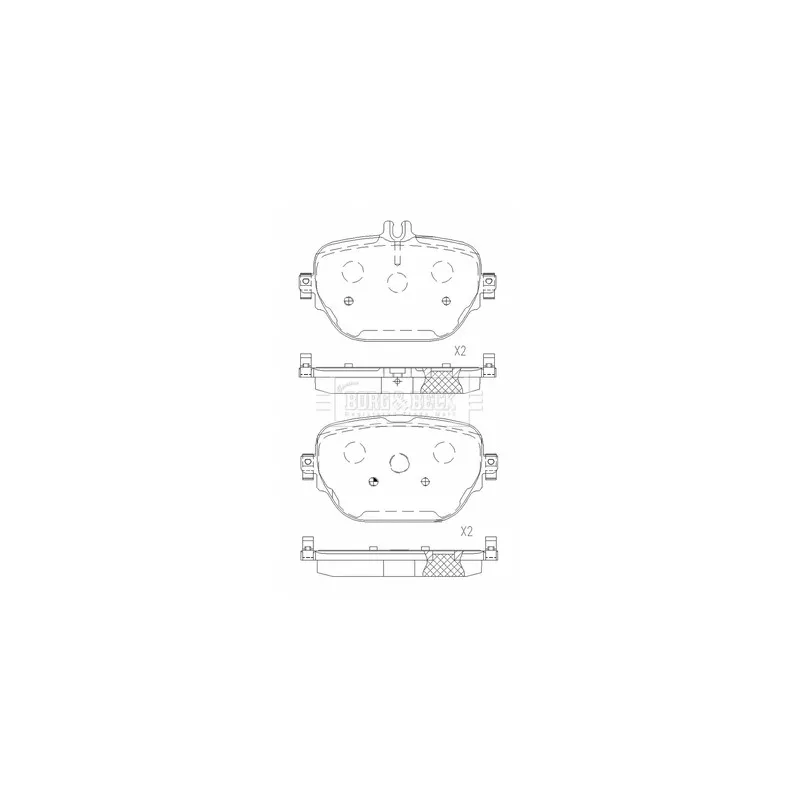 Jeu de 4 plaquettes de frein arrière BORG & BECK BBP2685