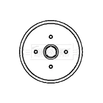 Tambour de frein BORG & BECK BBR7001