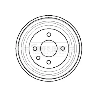 Tambour de frein BORG & BECK BBR7040