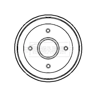 Tambour de frein BORG & BECK BBR7080