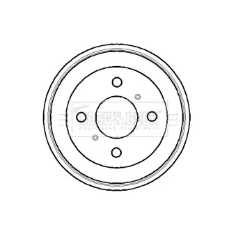 Tambour de frein BORG & BECK BBR7097