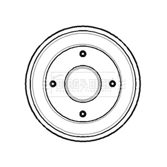 Tambour de frein BORG & BECK BBR7099