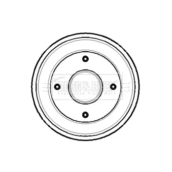 Tambour de frein BORG & BECK BBR7105