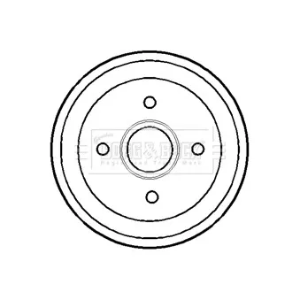 Tambour de frein BORG & BECK BBR7116