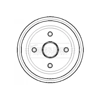 Tambour de frein BORG & BECK BBR7123