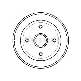 Tambour de frein BORG & BECK BBR7124
