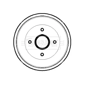 Tambour de frein BORG & BECK BBR7125