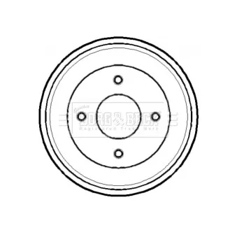 Tambour de frein BORG & BECK BBR7129