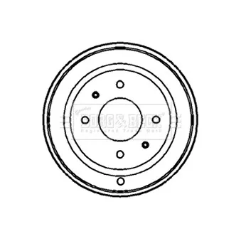 Tambour de frein BORG & BECK BBR7132