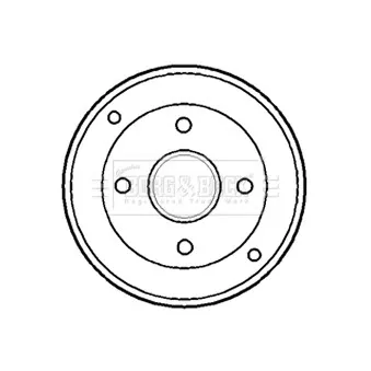 Tambour de frein BORG & BECK BBR7134