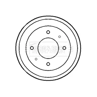 Tambour de frein BORG & BECK BBR7136