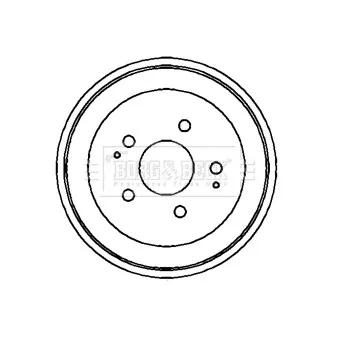 Tambour de frein BORG & BECK BBR7151