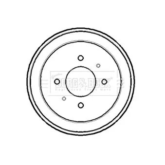 Tambour de frein BORG & BECK BBR7160