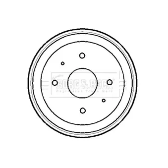 Tambour de frein BORG & BECK BBR7161