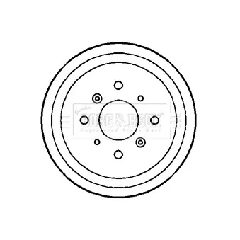 Tambour de frein BORG & BECK BBR7175