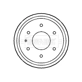 Tambour de frein BORG & BECK BBR7184