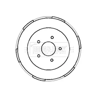 Tambour de frein BORG & BECK BBR7186