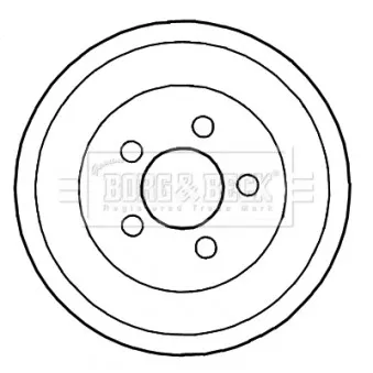 Tambour de frein BORG & BECK BBR7191