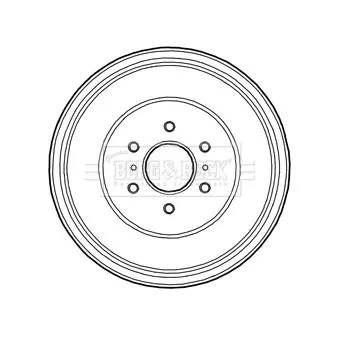 Tambour de frein BORG & BECK BBR7221
