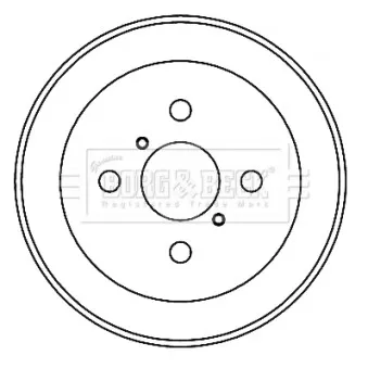 Tambour de frein BORG & BECK BBR7231