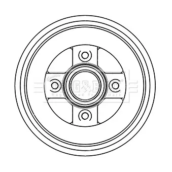 Tambour de frein BORG & BECK BBR7242